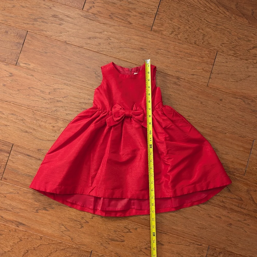 Hope & Henry Girls Holiday Red High Low Dress Size 12-18 Months